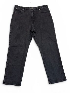 Madewell Curvy '90s Straight Leg Jeans Faded Washed Black 33